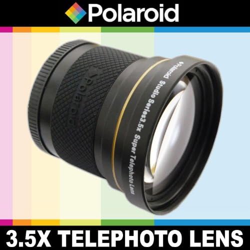 Polaroid Studio Series 3.5x HD Super Lens Telefone, inclui bolsa de lentes com tampas de tampa para Samsung NX-5, NX-10, NX-100, NX-200, NX20, NX210, NX300, NX1000, NX1100, NX2000, Galaxy NX Digital Câmeras que têm a lente de 18 a 55 mm
