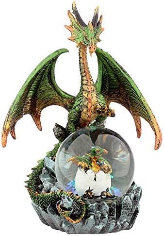 Puckator Crystal Orb Legends Dark Legends Dragon Waterball Snow Globe x 1, altura de 18 cm de largura de 14 a 15 cm de profundidade