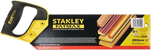 Stanley 217202 14 polegadas 350mm fatmax tenon/traseiro serra 13tpi