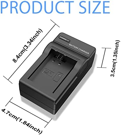 KWTOUL NP-FW50 Conjunto de carregador de bateria compatível com a Sony Alpha A6500 A6400 A6300 A6000 A7, A7II, A7R, A7RII, A7S, A7SII, A7S2 Nex-3/5/7 Série Câmera
