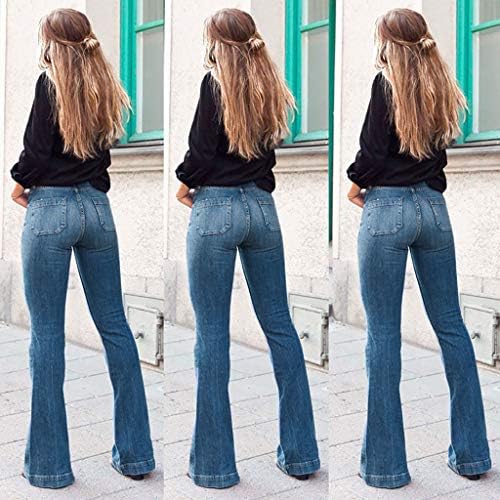 Além de jeans elásticos jeans casuais, cortado de outono de jeans de jeans com bolsos de bota de bota solta calça feminina
