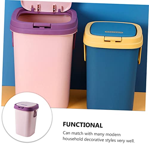 Holibanna lixo lata de lixo para caixa de areia de escritório com tampa de lixo de gabinete pode lixo de lixo plático lixo