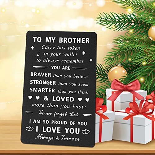 Cartão do dia dos pais do Brother Engzhi - Você é amado mais do que você sabe - presentes de graduação para o irmão, carteira de