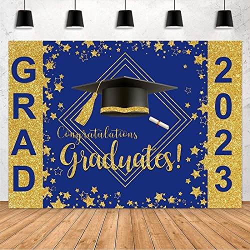 Avezano 2023 Graduação cenário para fotografia Blue and Gold Class de 2023 Festas de formatura Parabéns Parabéns