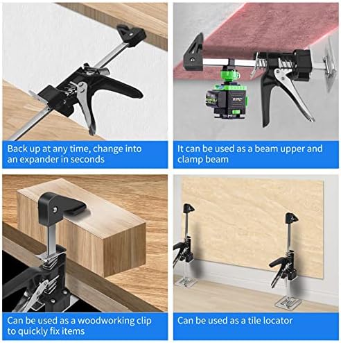 Braço de economia de mão -de -obra Easygnal, elevador de esforço Localizador de ladrilhos de parede 2pack, grampos de barra de jack