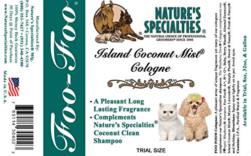 Especialidades da natureza Foo Foo Dog Colônia para animais de estimação, pronto para usar perfume, feito nos EUA,