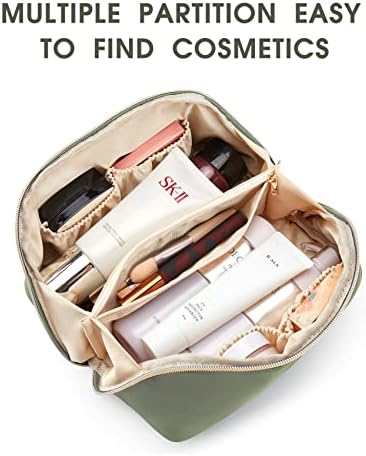 Bolsa de maquiagem Omnpak aberta bolsa de cosmética plana, bolsa de maquiagem de viagem, acessórios de viagem para mulheres, organizador