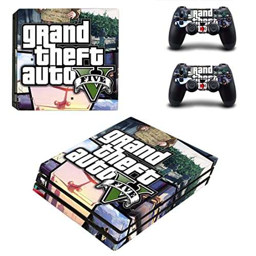 Para PS4 Normal - Game Grand GTA Roubo e Auto PS4 ou Ps5 Skin Skin para PlayStation 4 ou 5 Console e Controladores Decalque Vinil DUC -5602