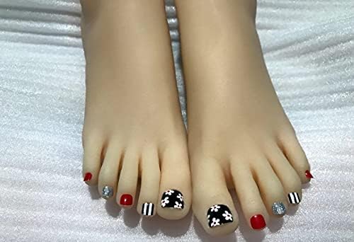 Jhaib 1 par de silina e tamanho da vida feminina Os pés podem exibir sandálias de jóias Sapas de meias esboços artísticos e exercícios de unhas com unhas