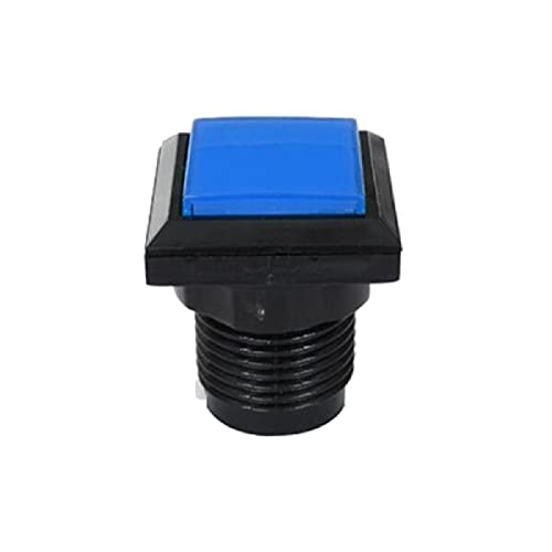 Botões de push quadrado de arcade azul iluminados 12V LED LED MicroSwitch 33*33mm
