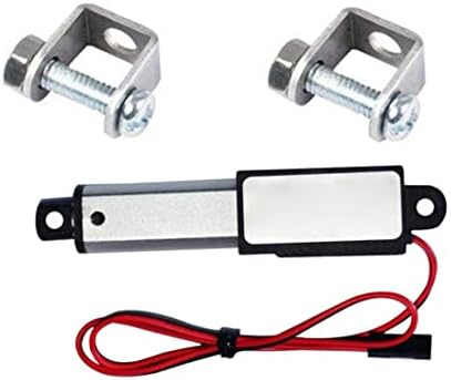 Atuador linear EAARLIYAM, 12V 30N VELOCIDADE 30mm Comprimento de 50 mm Micro Mini elétrico à prova d'água com suportes de