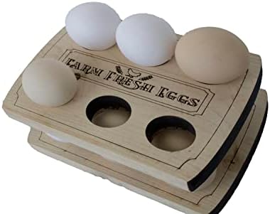 Portadores de ovos frescos da fazenda | Bancada do portador de ovos | Armazenamento de ovos | Bandeja de ovo de madeira de cedro | Cack de ovo de madeira | Fabricado nos EUA
