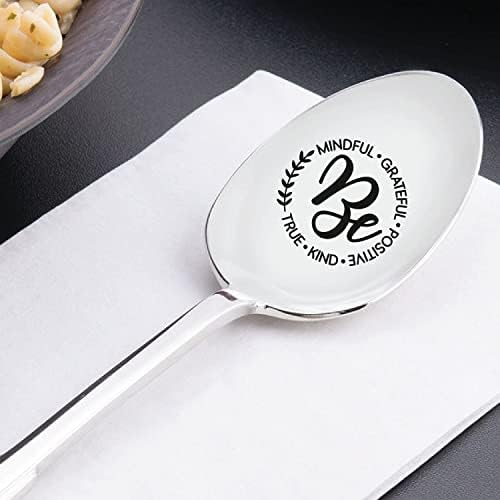 Tym seja atento a aço inoxidável gravado Sceon para café Cereal Sce Cream - Presente gravado para ele/ela - 7 polegadas