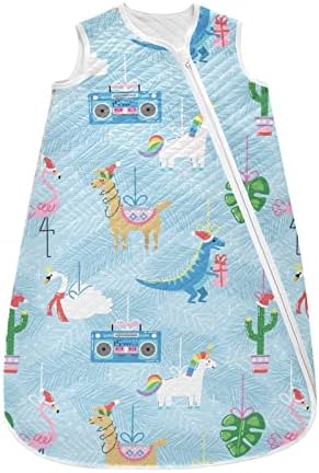 Vvfelixl Sack Sack para bebês recém -nascidos - Dinosaur Unicorn Flamingo Baby vestível Cobertor - Swaddle Transition Sacag