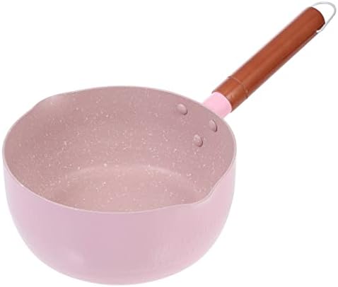 Ponto de leite antiaderente panela japonesa panela de sopa resistente a calor de alumínio Creme de manteiga de manteiga de leite Milk Pan para porções líquidas de macarrão de macarrão rosa