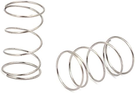 Aexit 0,3mmx6mmx10mm 304 Springs aço inoxidável Compressão Springs Silver Compression Springs Tone 10pcs