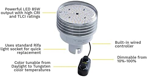 Lowel Rifa 66 LED 80W Upgrade Bulbo e Kit de difusor