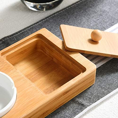 Shisyan Y-Lkun Ashtray Home Bamboo Bandejeira de Cerâmica de Cerâmica de Cerâmica Com Espaço de Armazenamento Canterno de Chegar