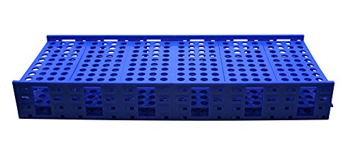 Heathrow Scientific Mega Tube Rack, 240 poços, possui 10 ml de tubos, polipropileno, autoclavável, azul