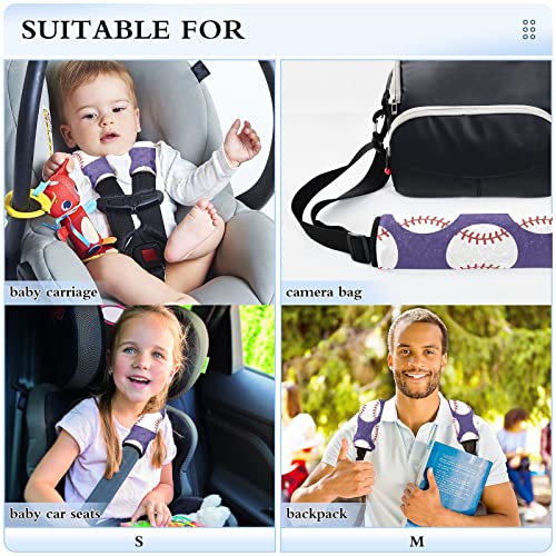 Tampas de cinto de segurança de beisebol esportivas 2 tampas de assento de carro de pacote Tampa super macia na capa do pescoço de assento para meninos adultos bebê bebê