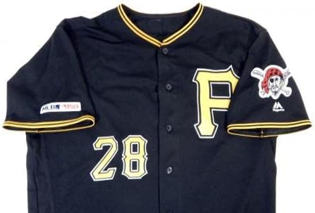 2019 Pittsburgh Pirates Joey Cora 28 Game usou Black Jersey 150 Patch 46 69 - Jogo usada MLB Jerseys