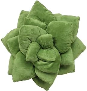 Green Philosophy Co. Almofado de folha de pelúcia - sotaque 3D SUCCUNTE FELHOUN Pillow para sofá de sofá -sol da decoração da casa para amantes de plantas, amantes do jardim, família de polegar verde e amigos
