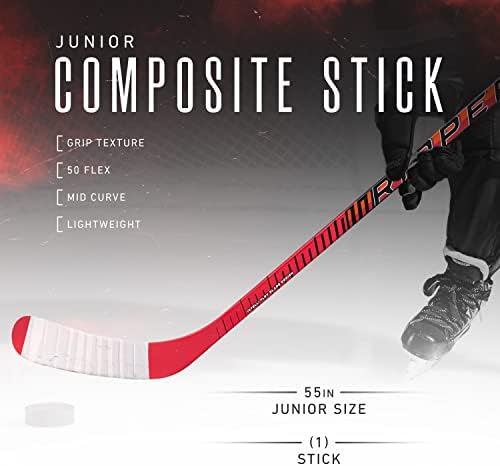 Franklin Sports Júnior Hóquei no gelo Stick - Estripador Stick de hóquei de garoto de gelo da direita - 55 polegadas de