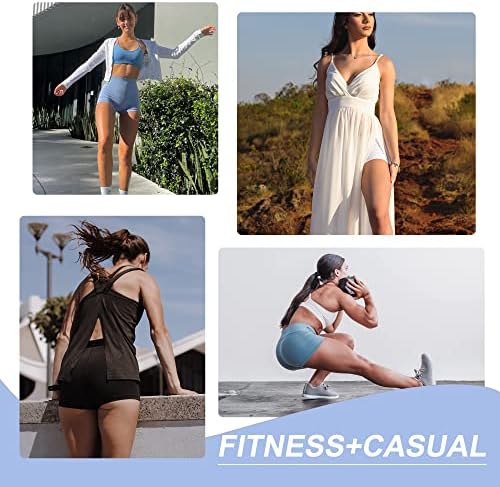 Campsnail Workout shorts femininos- amanteigado macio de cintura alta standex shorts de ginástica de vôlei para dança