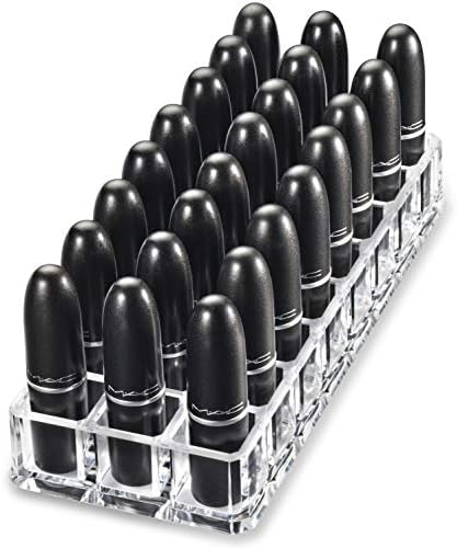 Conjunto de byalegory de batom de acrílico espacial 2-24 e 24 slot acrílico beleza organizador de armazenamento cosmético-