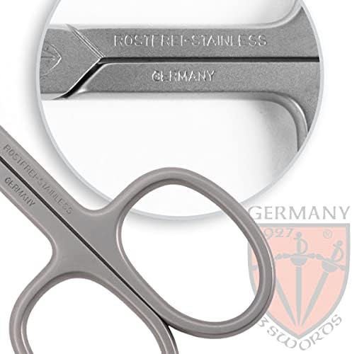 3 Espadas Alemanha - Qualidade da marca Aço inoxidável Inox Cutticle Towerpoint Scissors com estojo para Manicure Pedicure