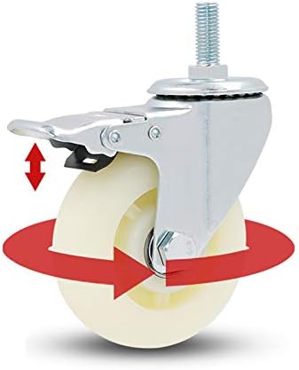 MIUNV Roda de gole de roda universal Castura giratória para mobiliário, rodas industriais, rodas de carrinho com nylon,