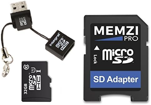 MEMZI PRO 32GB CLASS 10 90MB/S MICRO SDHC CARTA DE MEMÓRIA COM ADAPTOR SD E MICRO USB LEITOR PARA SAMSUNG Galaxy S7 Cell Phones