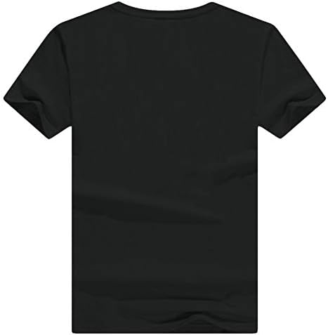 T-shirt de carta próxima para feminino, blusa de camisa casual de caça curta de caça curta