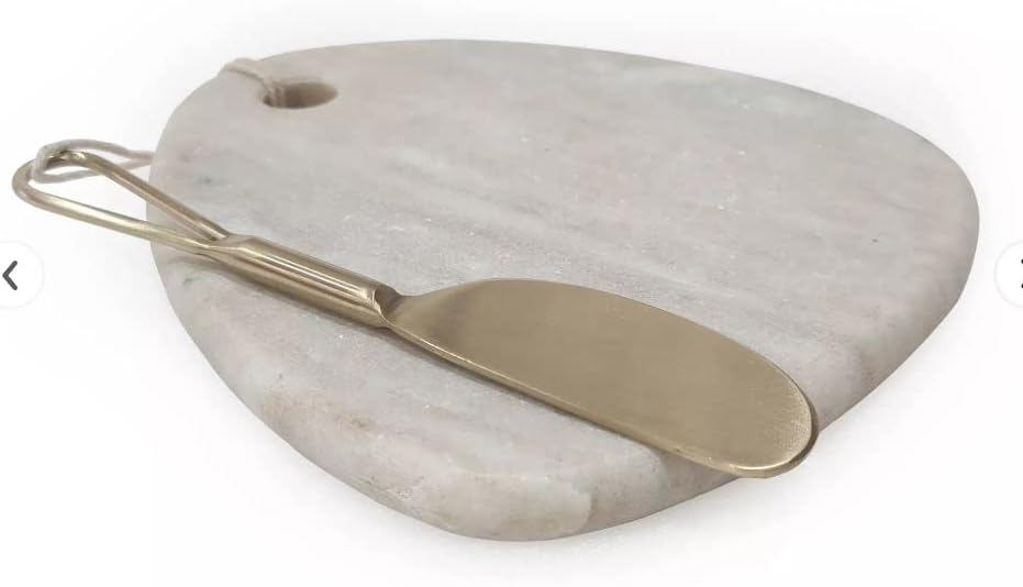 Placa de queijo ardósia de ardósia com faca de queijo anexada, placa de charcutaria de 7 polegadas