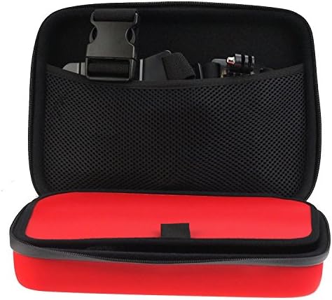 Navitech Red Shock Proof Hard Storage Case/Capa compatível com a câmera de ação Sports CAM HD 1080p