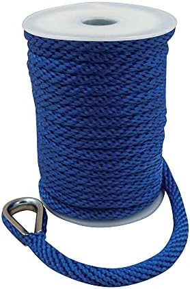 Extreme Max 3006.3468 Boattector Solid Braid MFP Line com Thimble - 1/2 x 100 ', preto