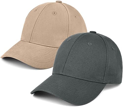 LCZTN 2 Pacote Capace de beisebol clássico para homens mulheres, chapéu de pai de golfe de baixo perfil