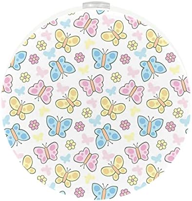 Heoeh Toddler Night Light With Butterflies Flowers Night Light Plug in Wall com Dusk-to-Dawn Sensor 2 Pack