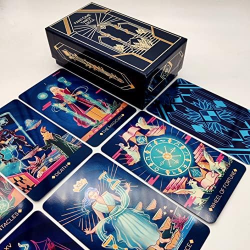 La Muci Fantome Tarot Cards Deck exclusivo obra de arte com guia para iniciantes - um deck de Tarot Minimalista com Astrologia