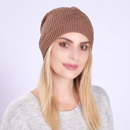 N/A feminino Gorros Séias de Hat boné Spring Autumn Inverno malha sólida Hollow out osso casual macio