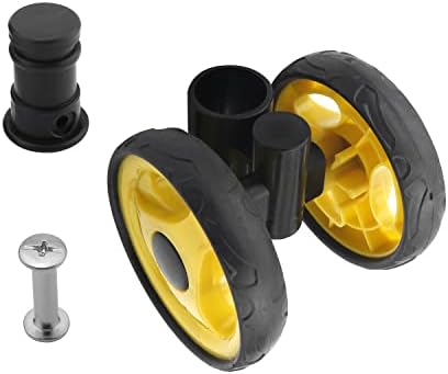 Fisicultores Bettomshin Conjunto de rodas 1pcs plástico 9,2 cm roda multidirecional 92x18mm preto e amarelo
