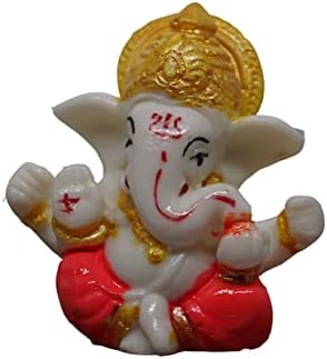Pequeno estátua de Ganesha/Ganpati Polyresin Idol | Decoração indiana de estátua hindu da estátua | Mini Ganesh estátua