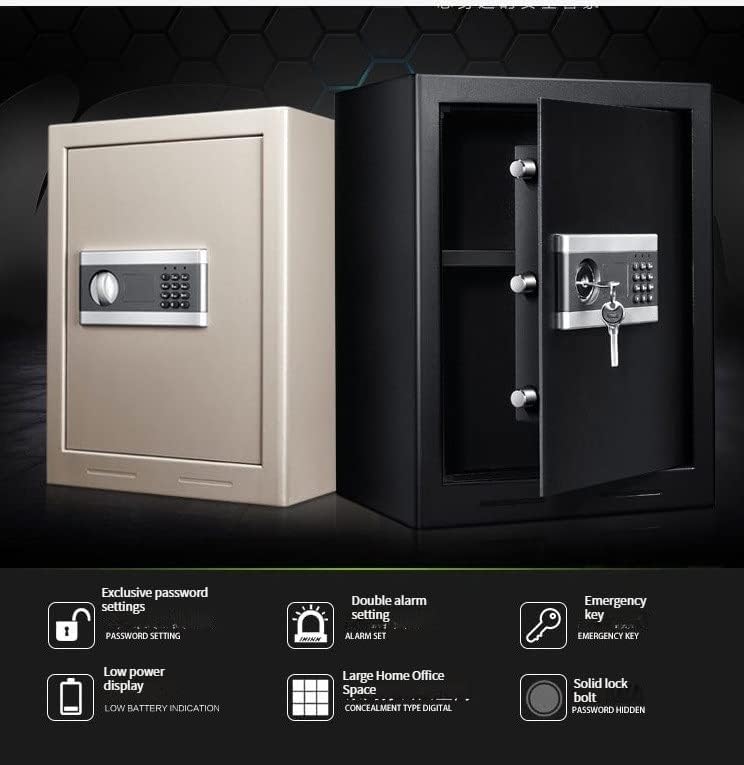DSHGDJF seguro para uso doméstico Small Safe, com chave alta caixa de depósito de cabeceira eletrônica de cabeceira