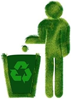 Cabilock Car Trashcan 4pcs Sinal para auto-adesivo Rótulo de adesivo reciclável Decalques de reciclagem premium lixo
