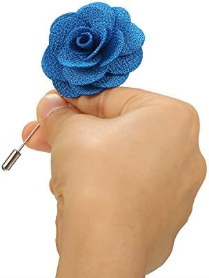 15 peças Pin de lapela masculina feita à mão Camellia Flower Boutonniere para terno Casamento noivo, 15 cores