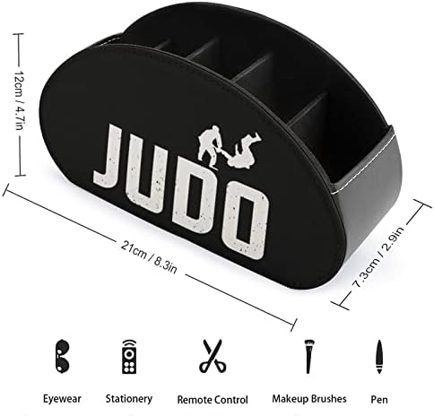 Judo Design Control Remote Control titular PU CAIXA DE COURO REMOTO Organizador Caixa de armazenamento com 5 compartimentos