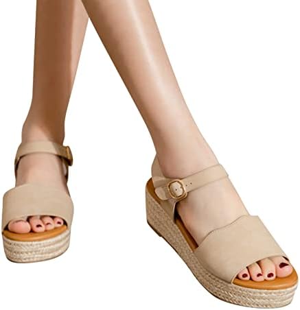 Sandálias de verão para mulheres Trendy Casaul Saltos de bloco respirável Buckle Strap Sapatos casuais elegantes para namoro de festa