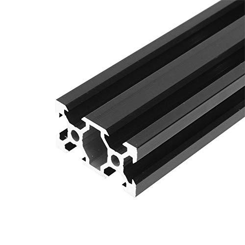 2pcs 150mm V Slot 2040 Extrusão de alumínio European Standard Anodized Rail linear para peças de impressora 3D e CNC DIY preto