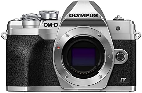 Olympus OM-D E-M10 Mark IV Corpo da câmera sem espelho, prata M. Zuiko 14-42mm f/3.5-5.6 II R Lente, prata