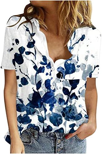 Mrgiinri feminino tops 2023 Button Down Fashion Fashion Blush Floral